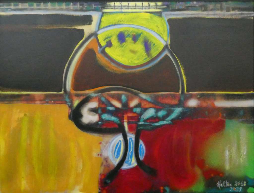 "Compotag", peinture acrylique par Alain Halter, artiste peintre